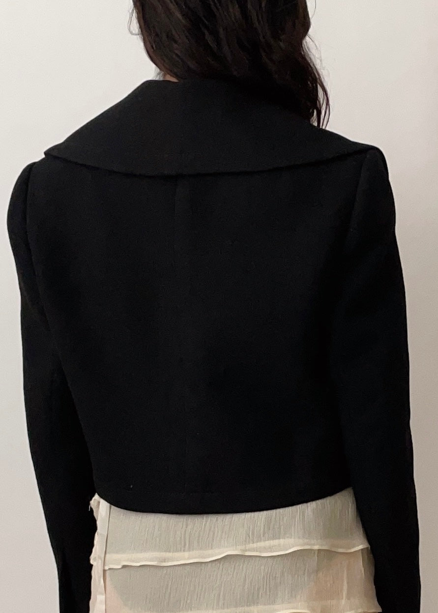 Vintage Oversized Collar Wool Jacket