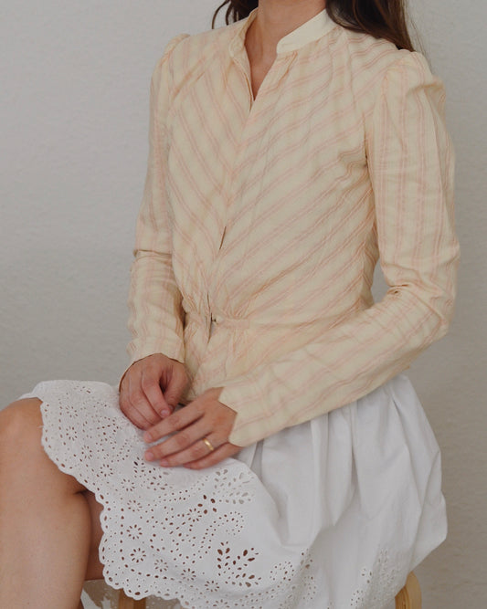 Vintage Ralph Lauren Silk Linen Victorian Top