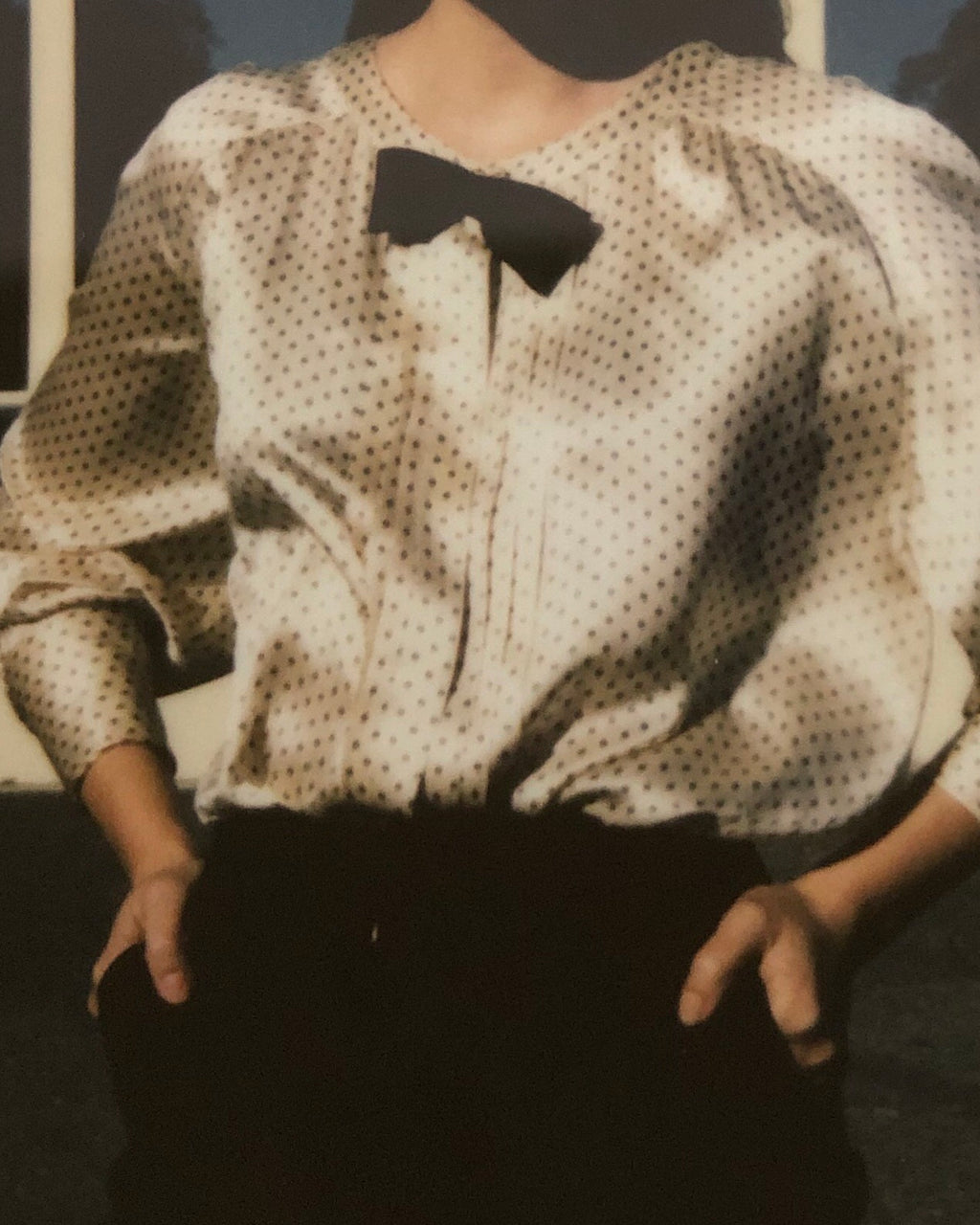 Silk Bow Tie Blouse