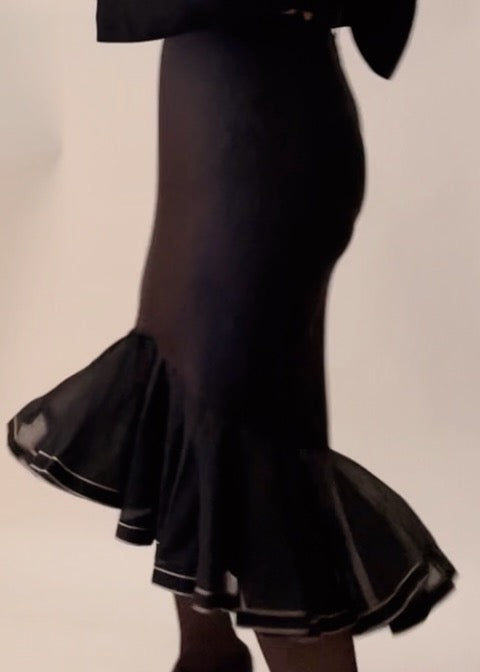 Vintage Moschino Ruffle Pencil Skirt