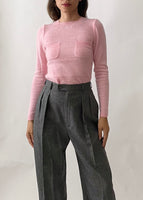 Courreges Pink Logo Knit