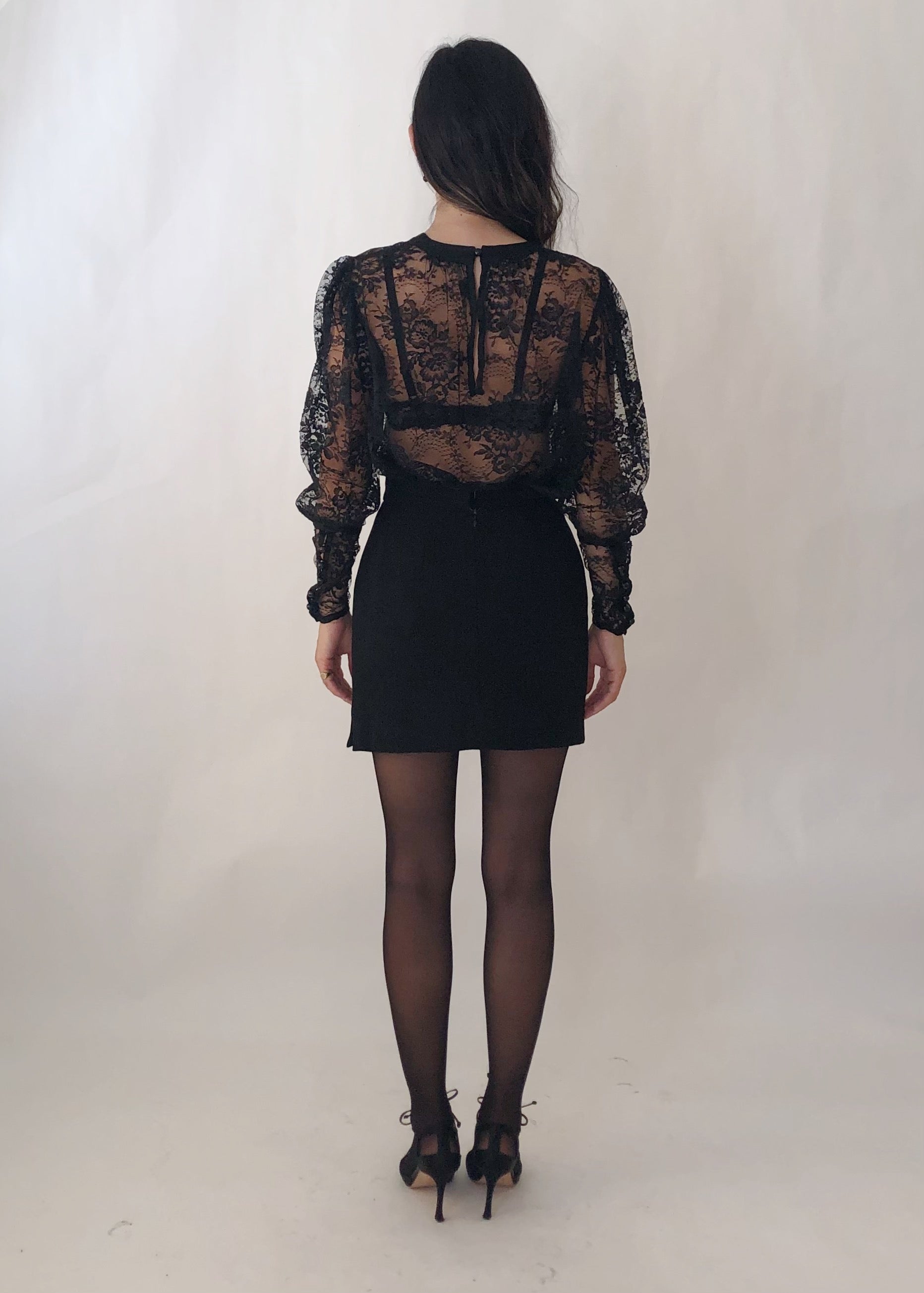 Vintage YSL Rive Gauche Lace Blouse