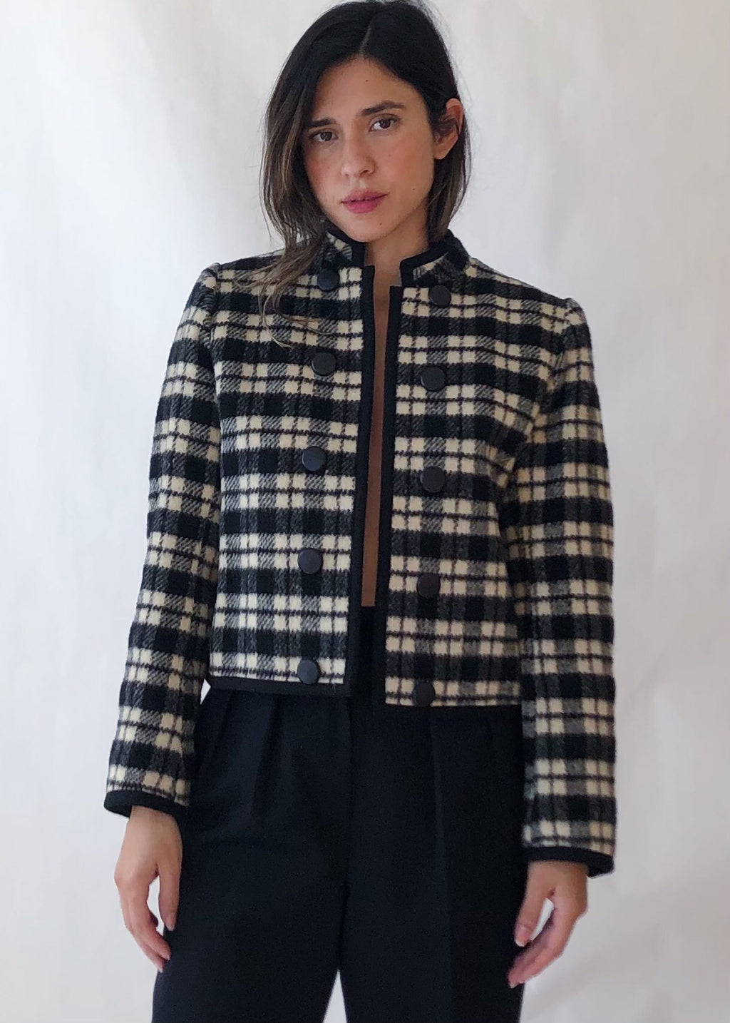 1970s YSL Tartan Wool Jacket