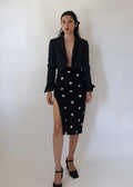 90s D&G Polka Dot Silk Skirt