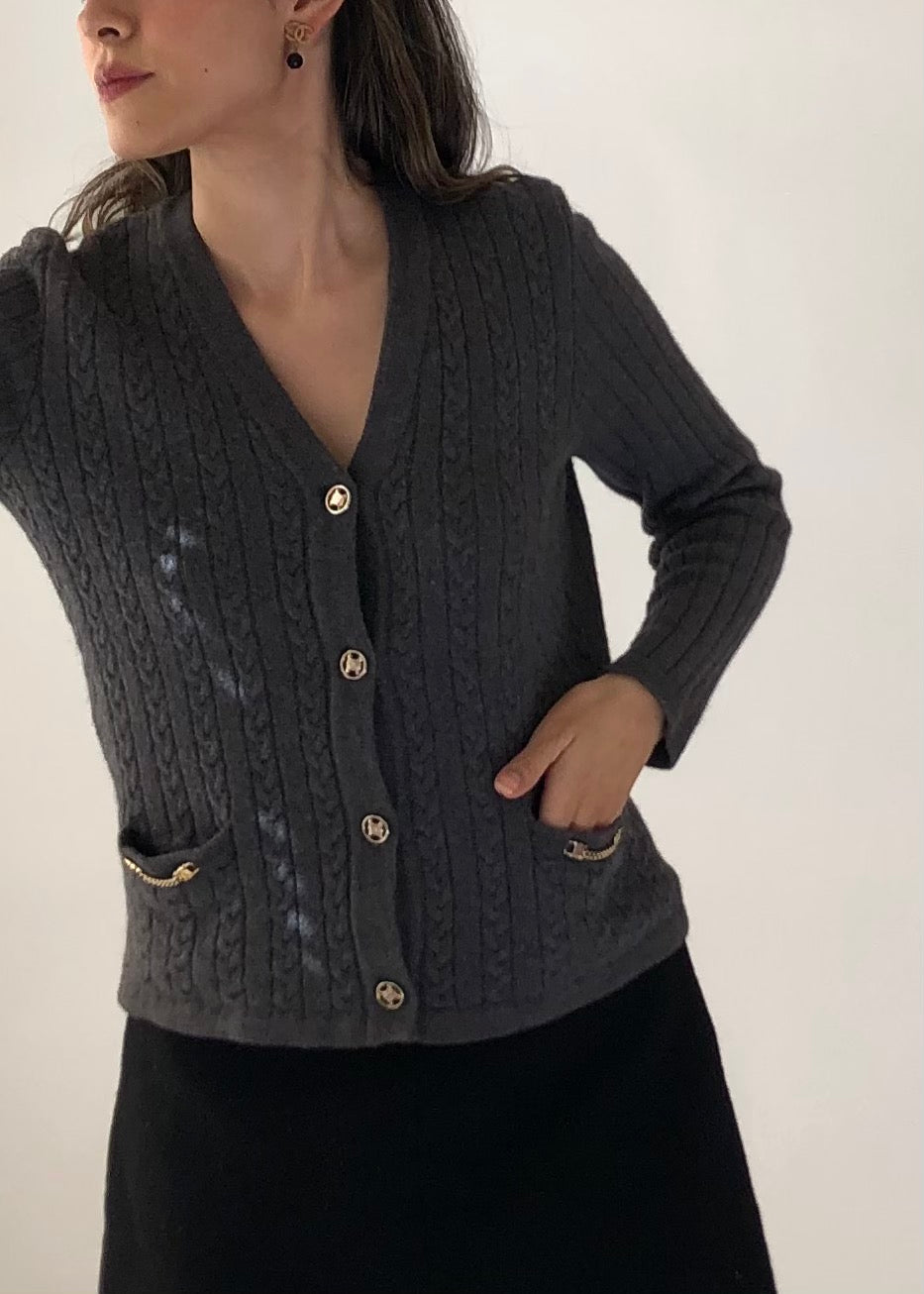 Vintage Celine Wool Cardigan