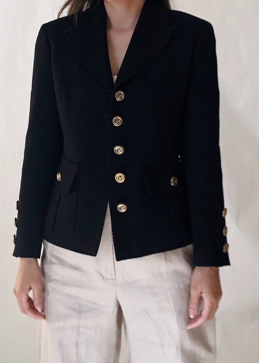 1990s Valentino V Wool Jacket