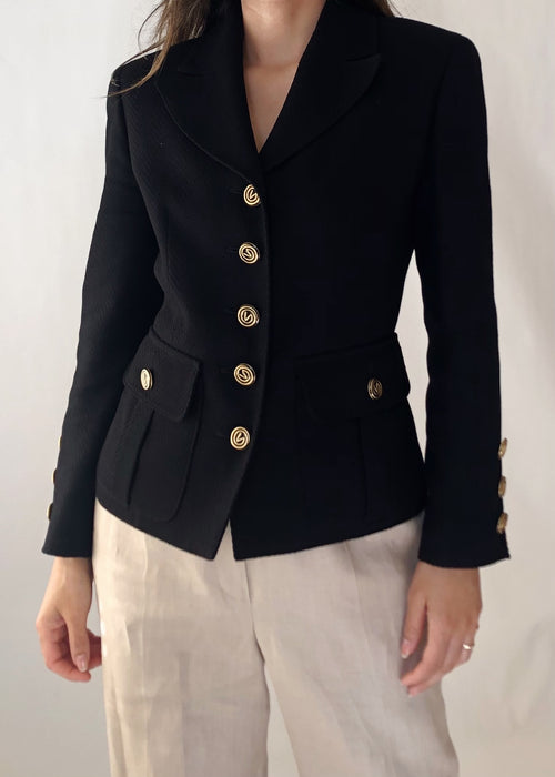 1990s Valentino V Wool Jacket