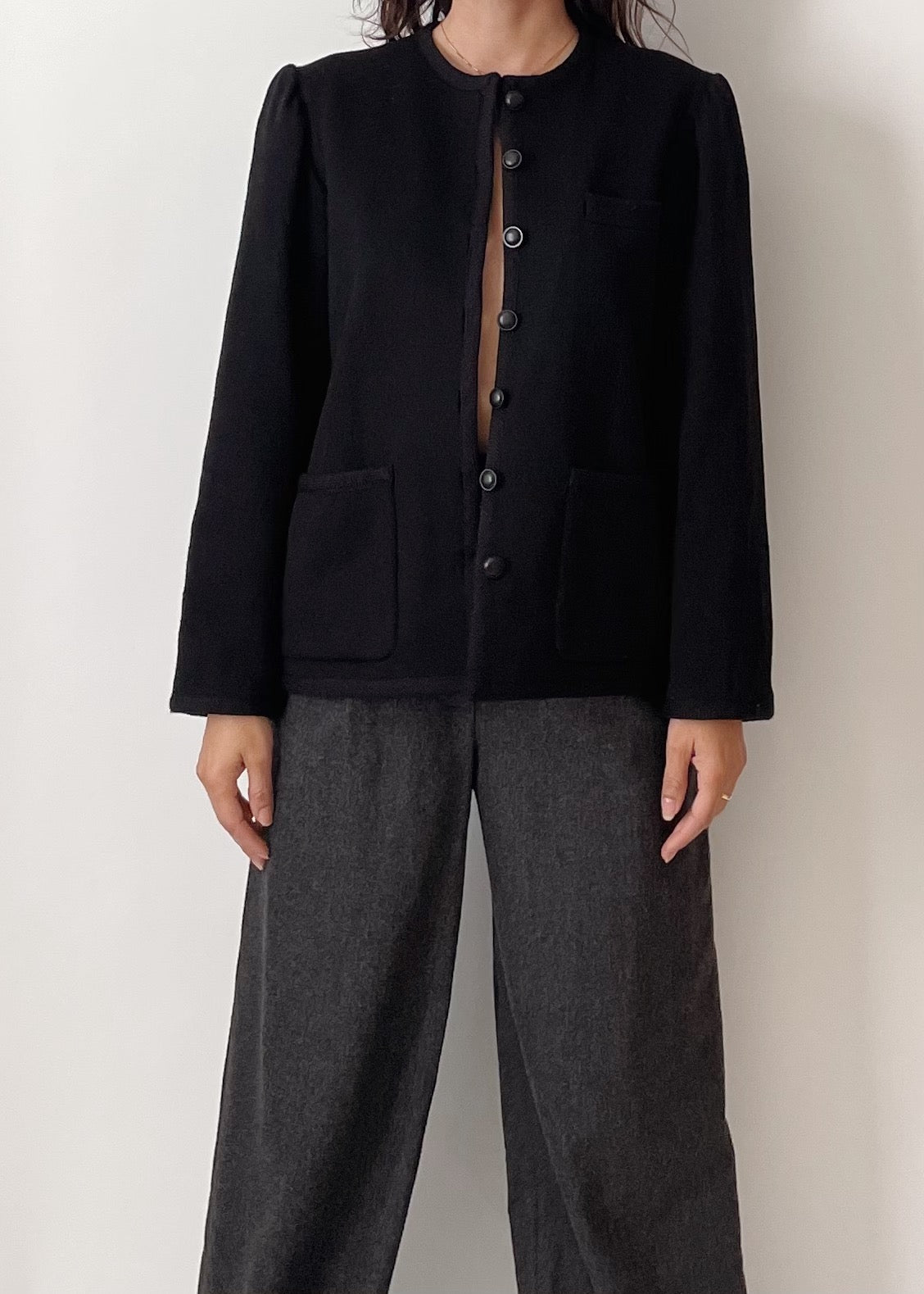 Vintage YSL Black Wool Jacket