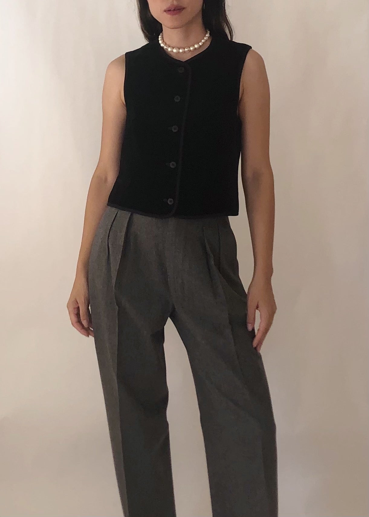 Vintage YSL Grey Wool Trousers