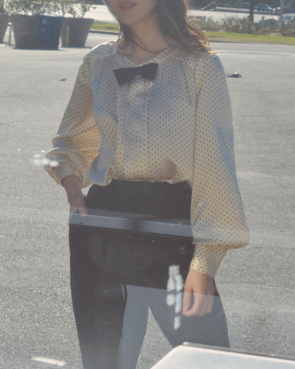 Silk Bow Tie Blouse