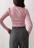 Courreges Pink Logo Knit