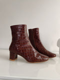 By Far Sofia Croc Nutella Boots