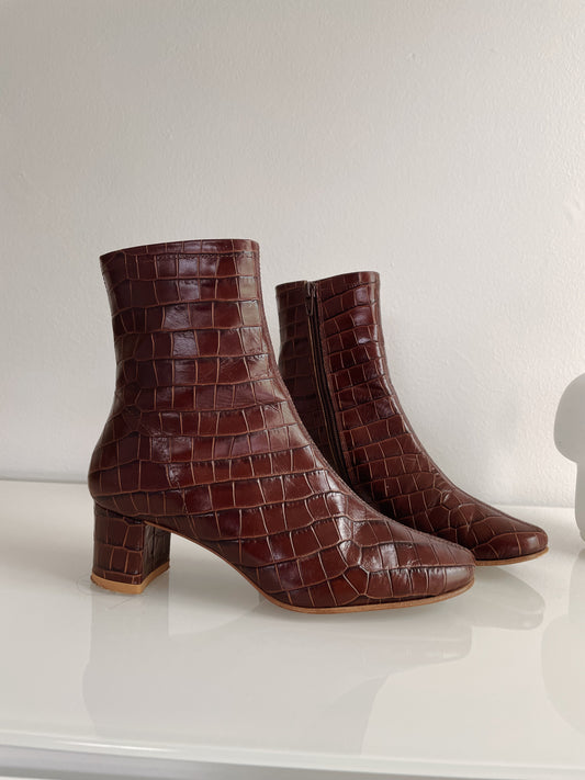 By Far Sofia Croc Nutella Boots