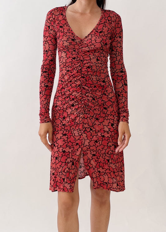 Anna Molinari Silk Red Dress