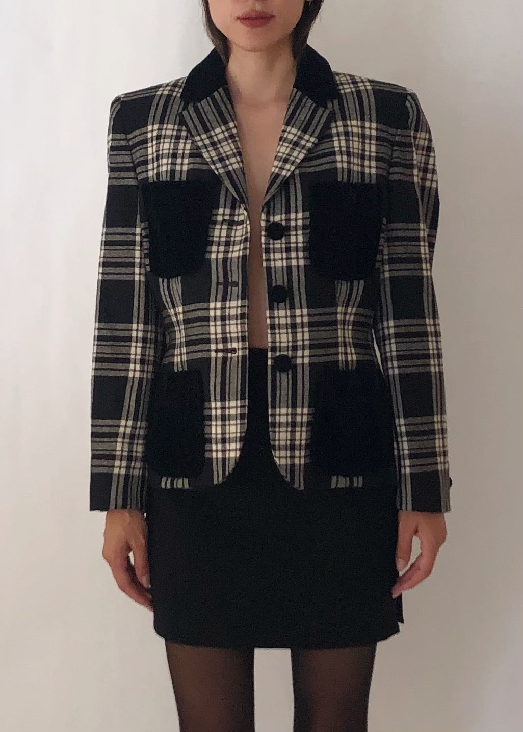 Vintage Moschino Tartan Blazer
