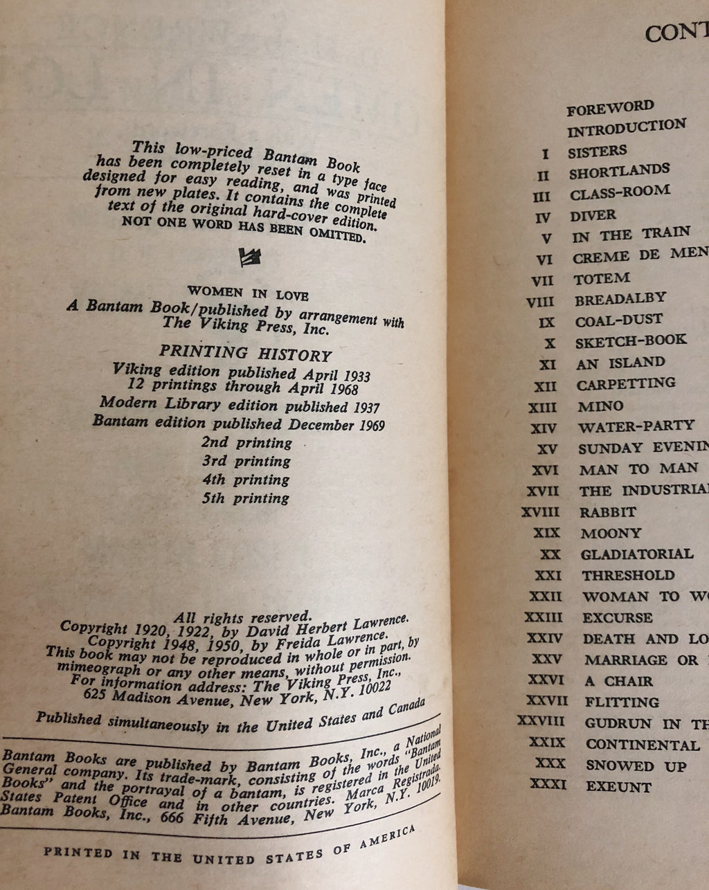 Women In Love by D.H. Lawrence