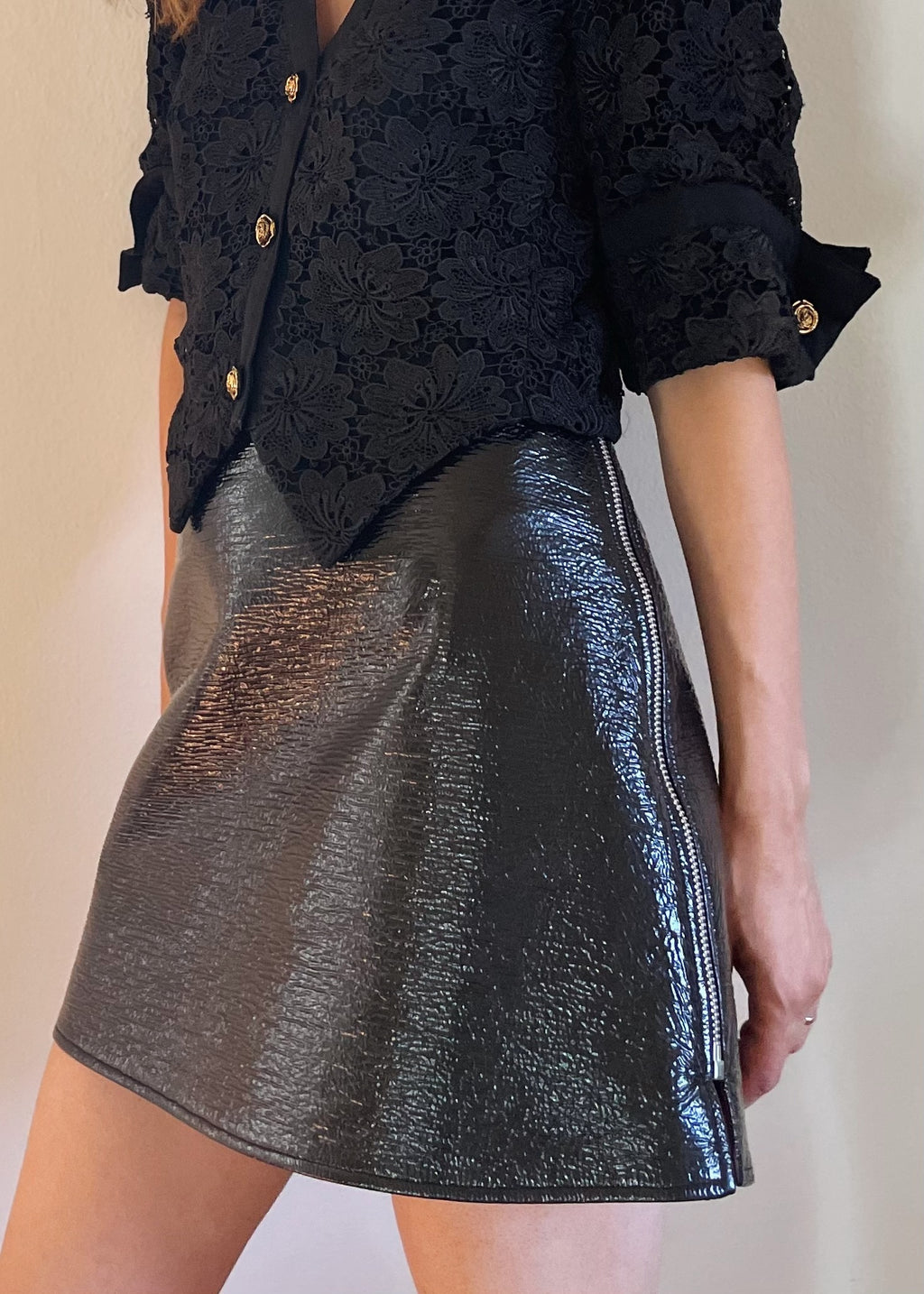 Courrèges Patent Mini Skirt