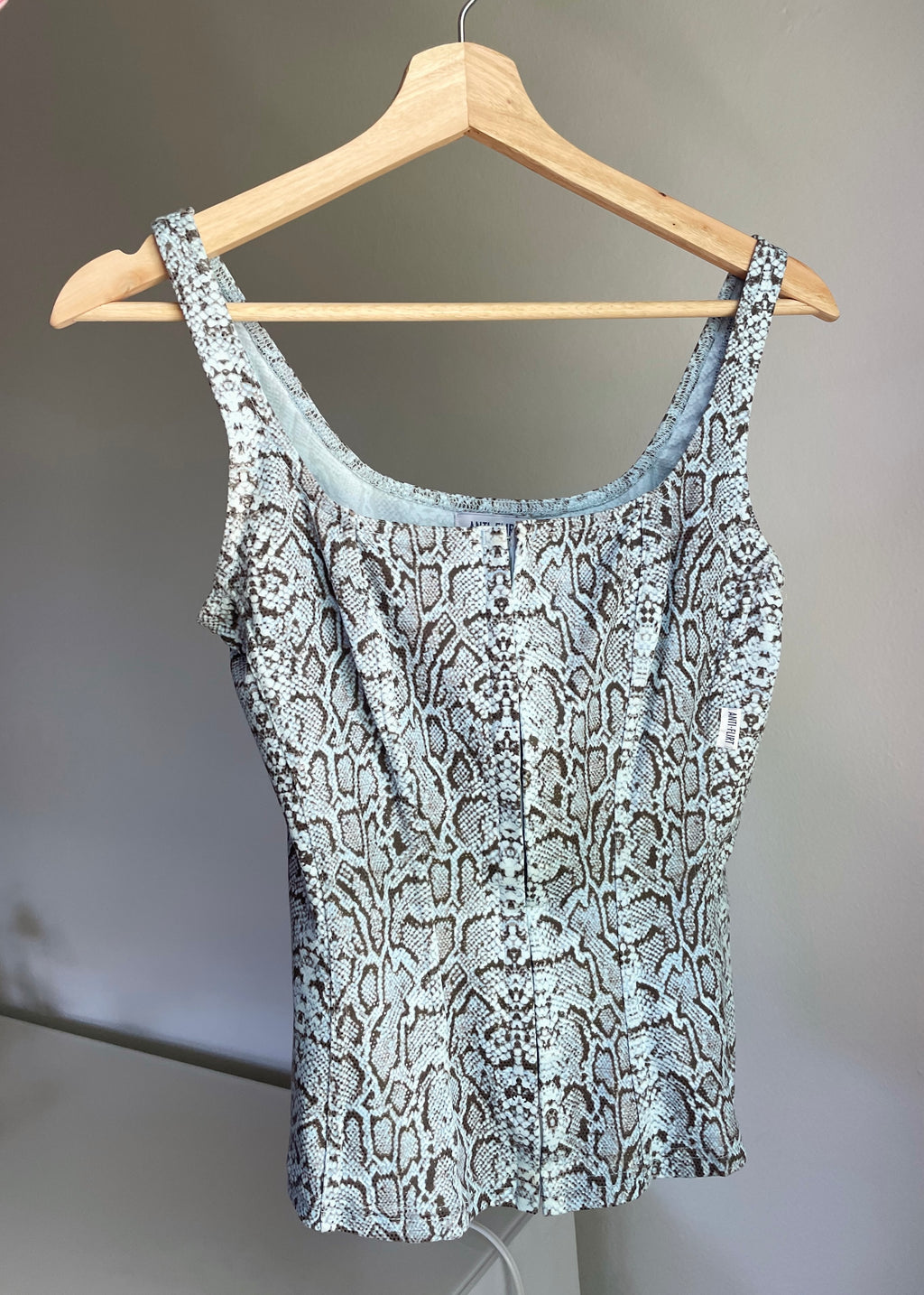90s French Snakeprint Bustier Tank