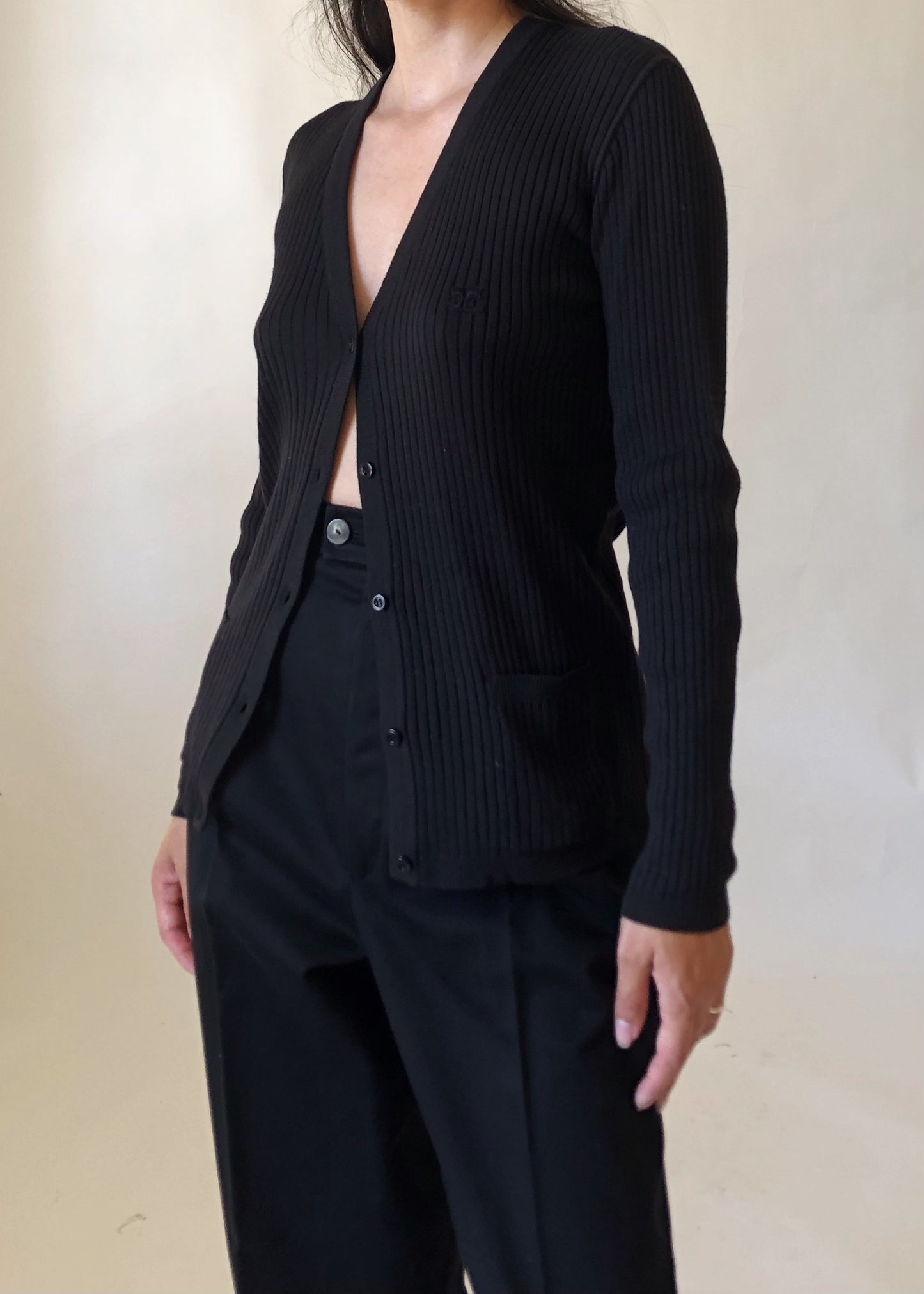 70s Courrèges Black Cardigan