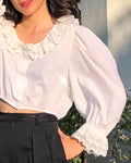 Romantic Cotton Ruffle Top