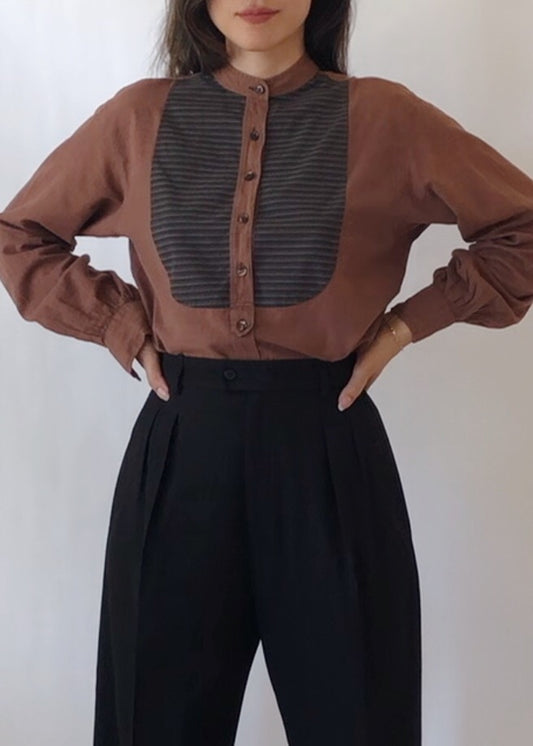 Vintage Yves Saint Laurent Tuxedo Top