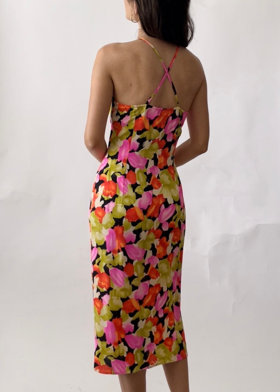 Georges Rech Silk Floral Dress