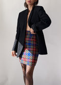 90s Moschino Tartan Mini Skirt