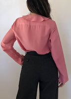 Vintage Chanel Pink Silk Blouse