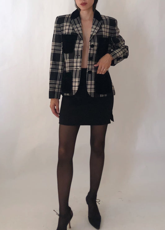Vintage Moschino Tartan Blazer