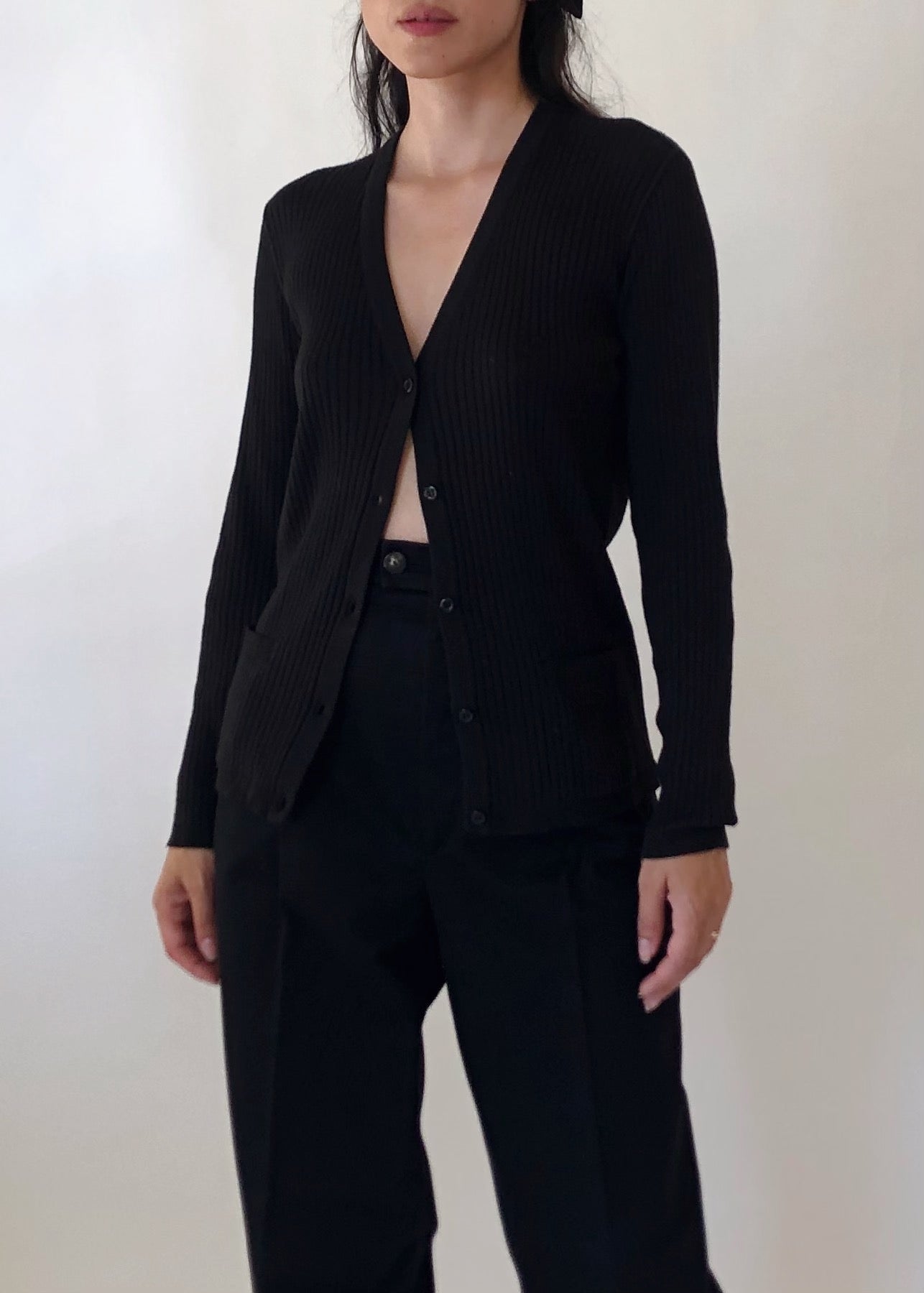 70s Courrèges Black Cardigan