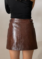 Vintage 90s Italian PVC Super Mini Skirt
