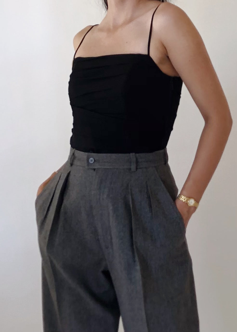 90s Louis Feraud Silk Bustier Top