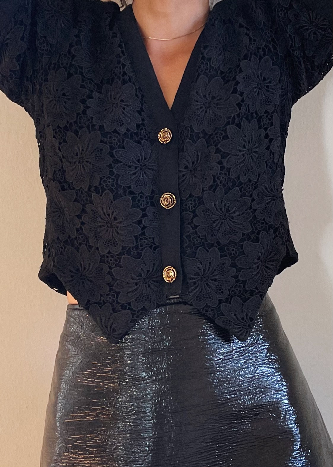 YSL Rive Gauche Bolero Lace Top