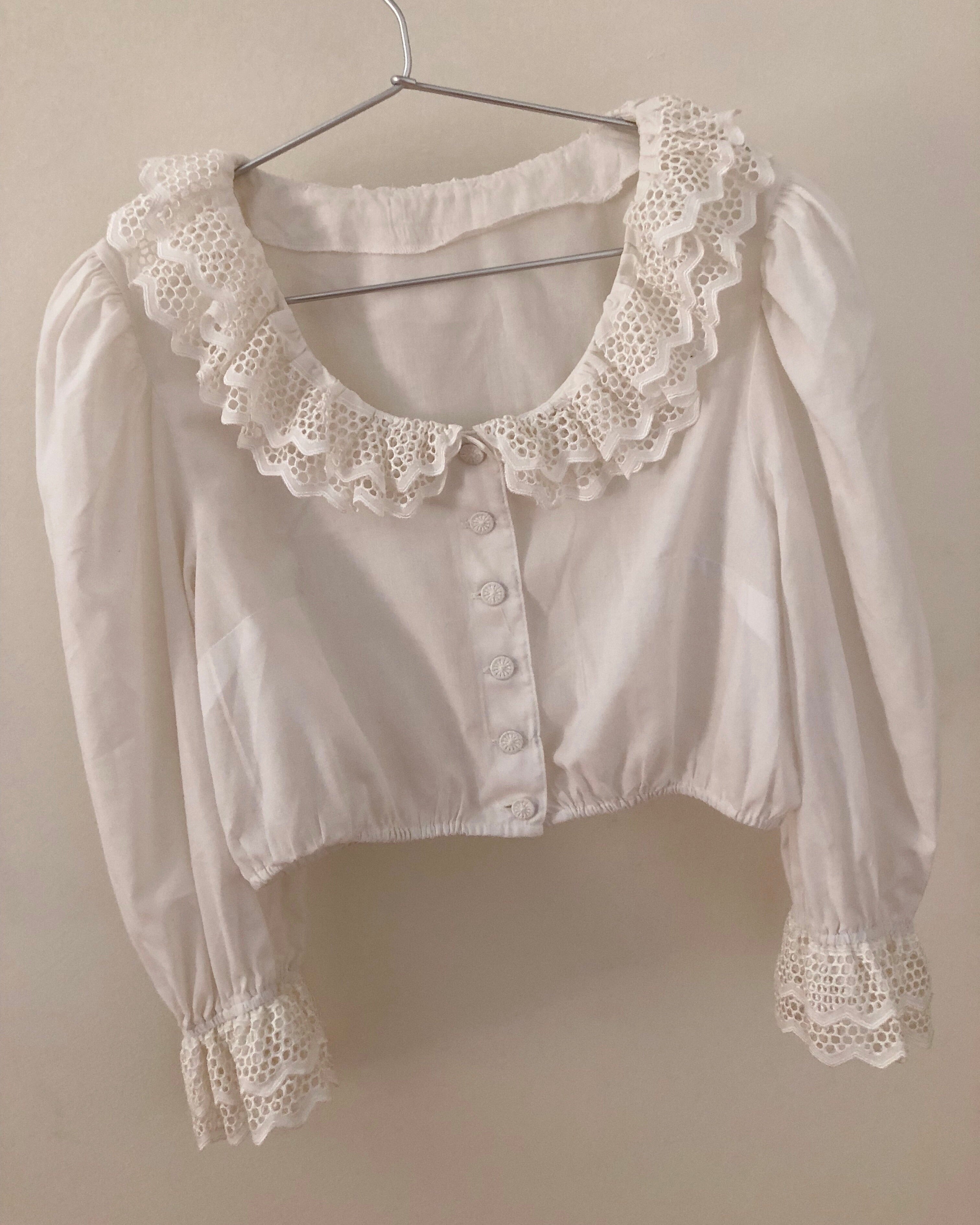 Romantic Cotton Ruffle Top