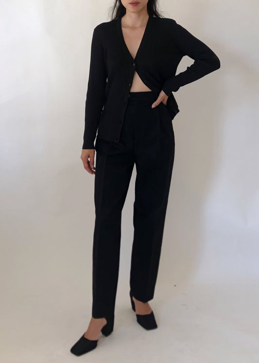 70s Courrèges Black Cardigan