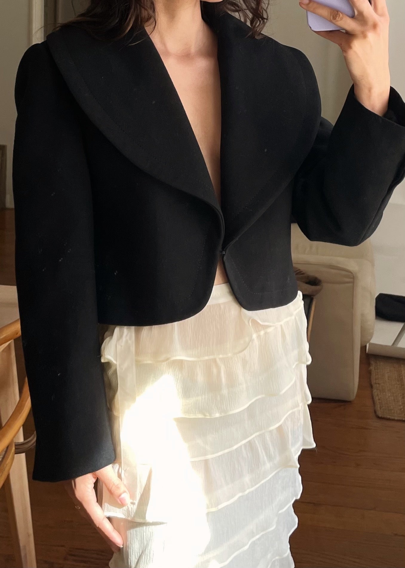 Vintage Oversized Collar Wool Jacket