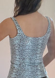 90s French Snakeprint Bustier Tank