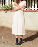 Hydrangea Ruffle Sleeve Knit Dress